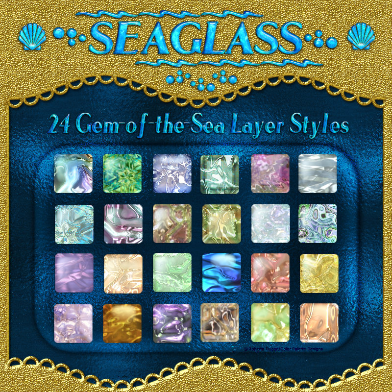 SEAGLASS Layer Styles with Free Gift by N/A