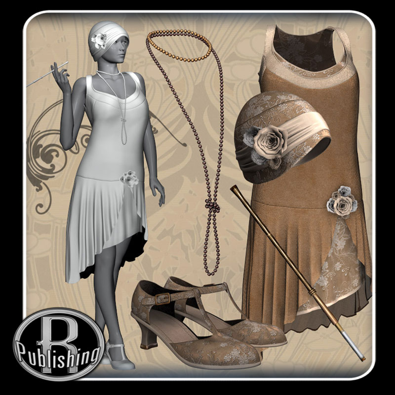 Flapper Dancer Dress V4, A4, G4 by N/A