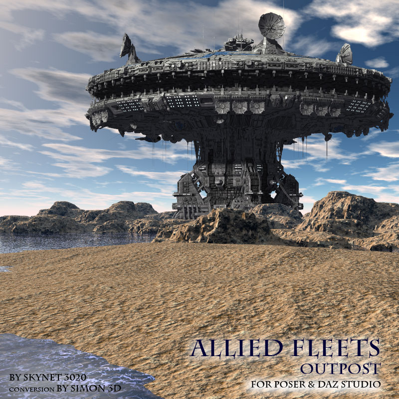 Allied Fleets Outpost- Poser OBJ 3DS MAX by N/A