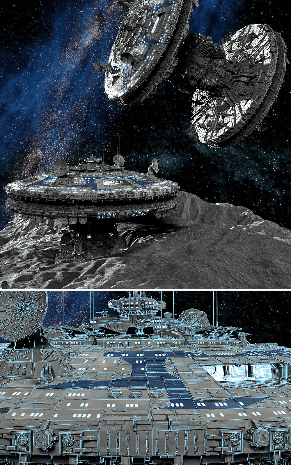 Allied Fleets Outpost- Poser OBJ 3DS MAX by N/A