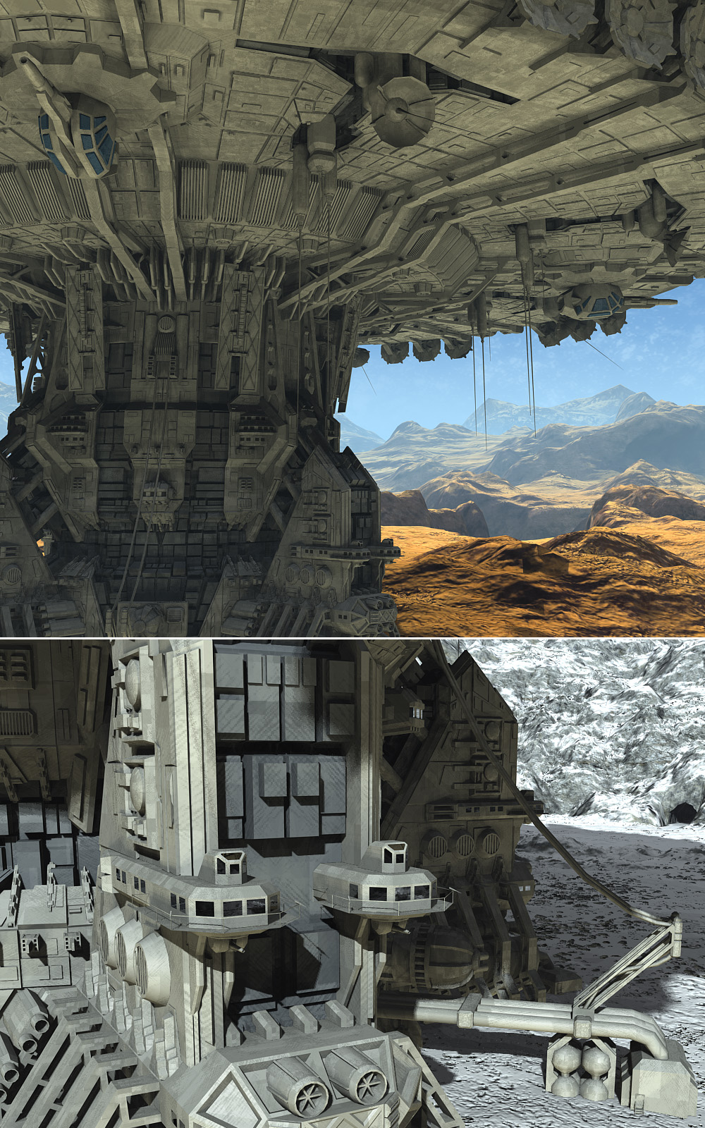 Allied Fleets Outpost- Poser OBJ 3DS MAX by N/A