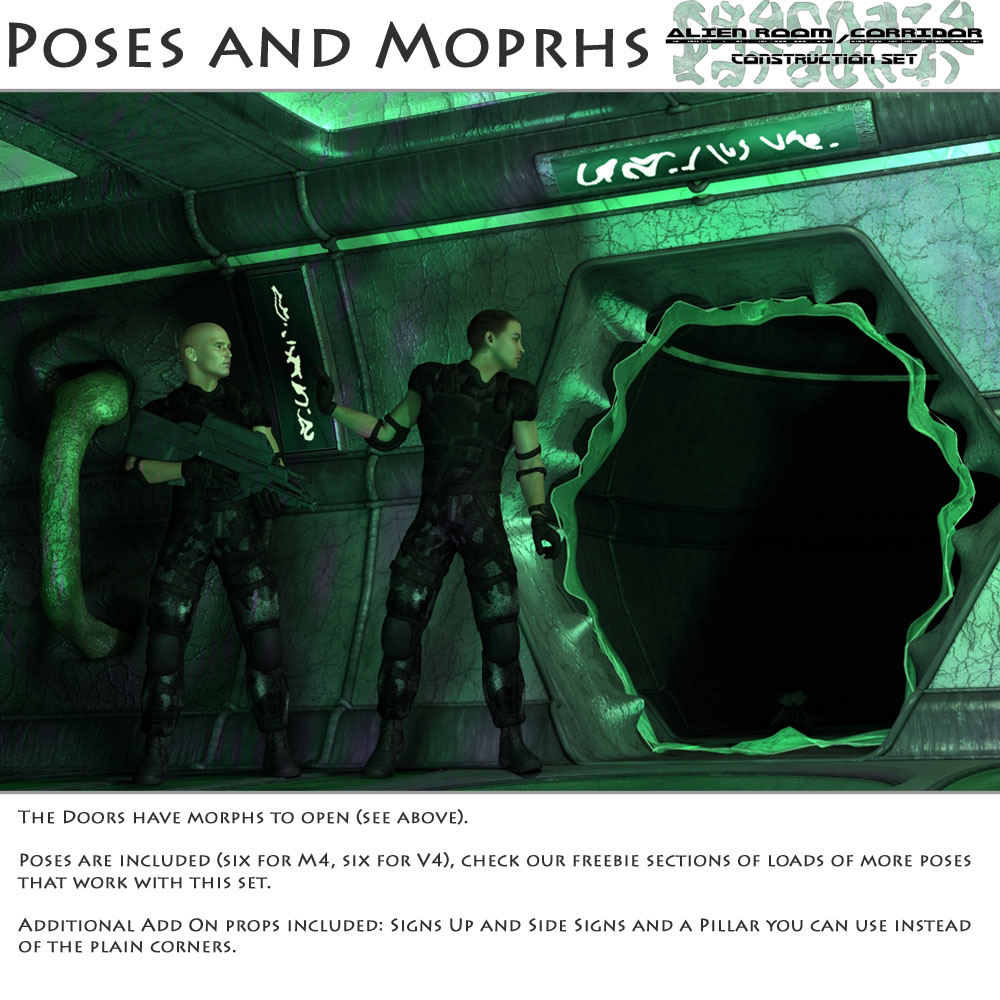 Alien Room-Corridor Construction Set by 3-D-C by N/A