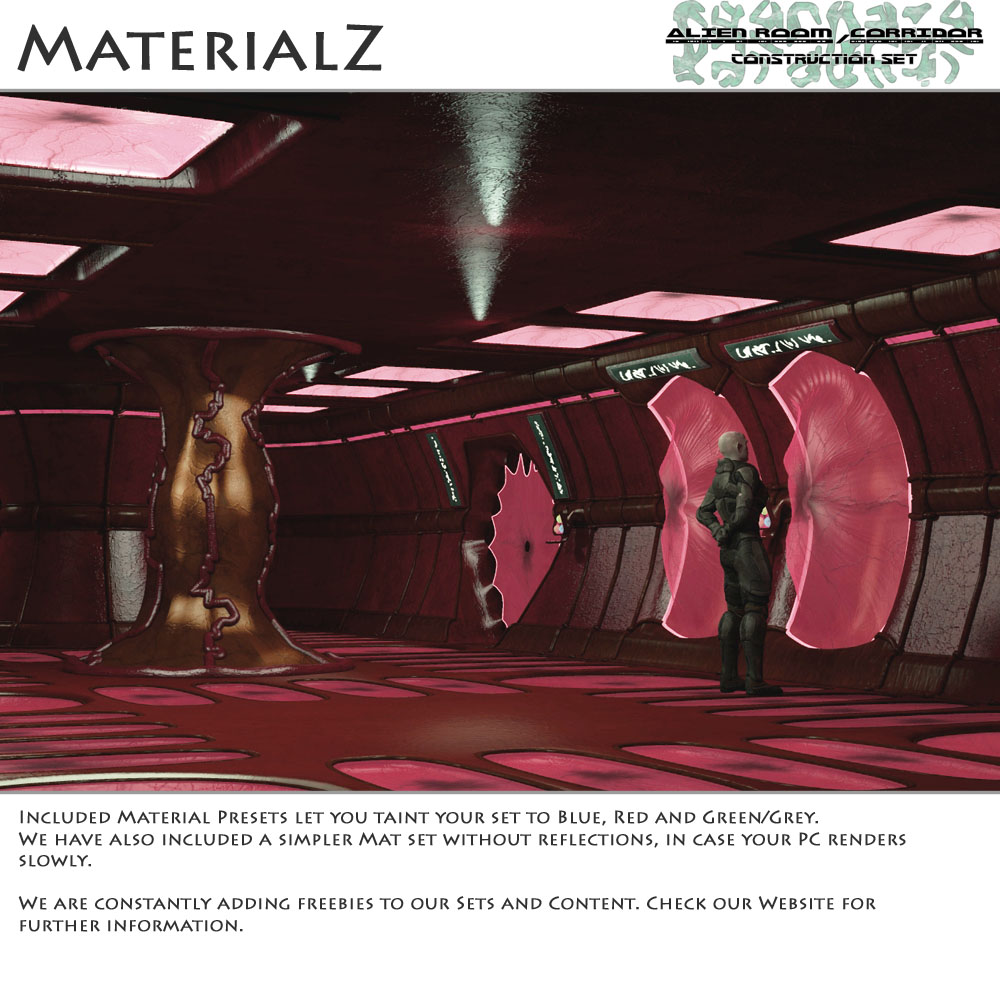 Alien Room-Corridor Construction Set by 3-D-C by N/A