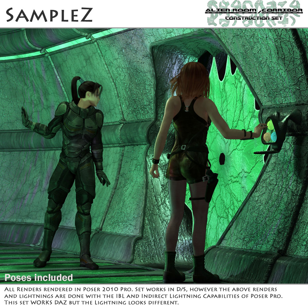 Alien Room-Corridor Construction Set by 3-D-C by N/A