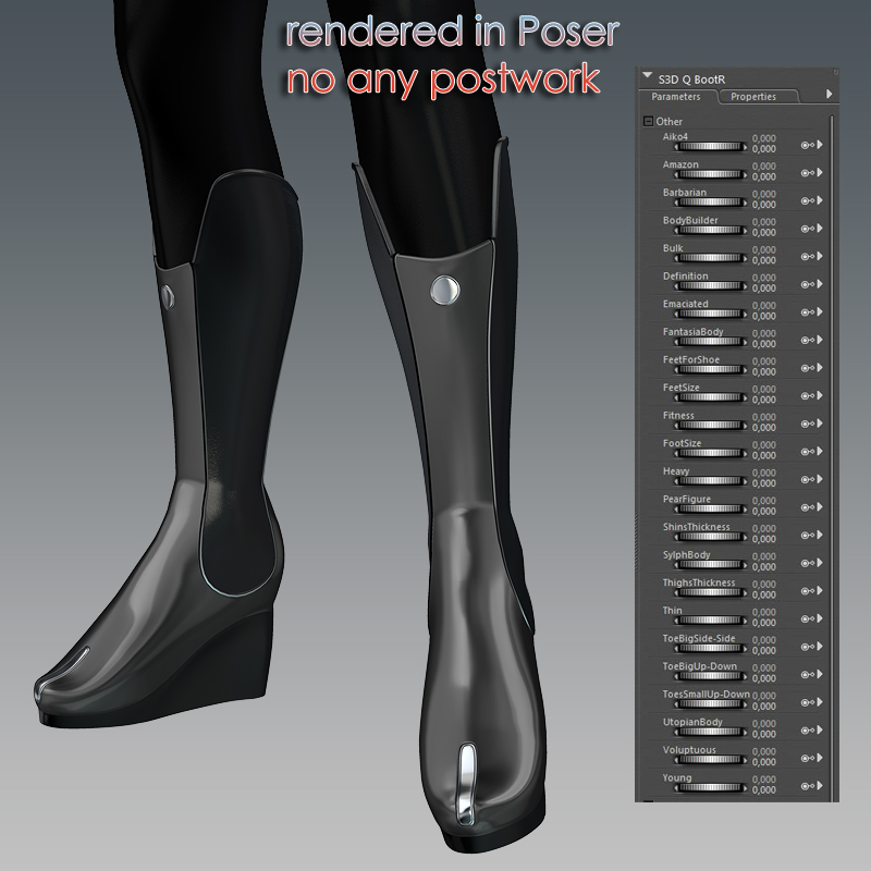 Slide3D Q Boots for v4 by N/A