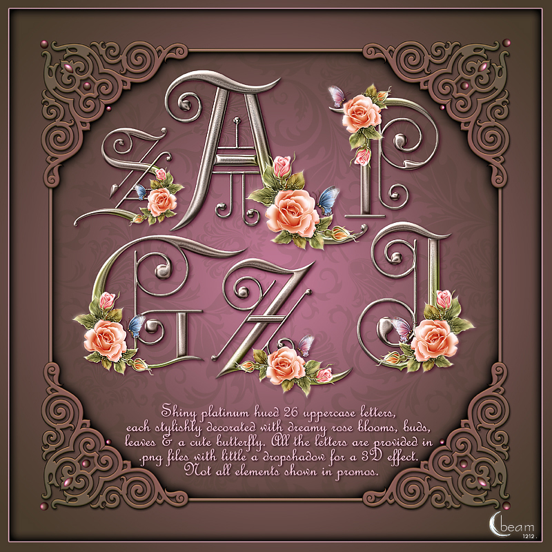 Moonbeam's Rose Decorative Alphabet by N/A