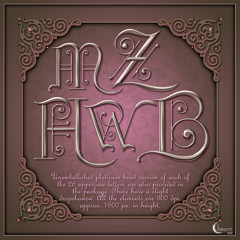 Moonbeam's Rose Decorative Alphabet by N/A