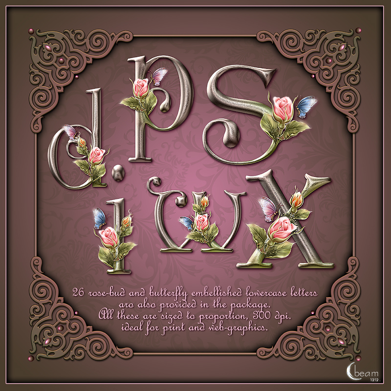 Moonbeam's Rose Decorative Alphabet by N/A
