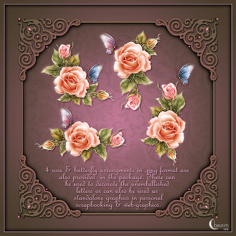 Moonbeam's Rose Decorative Alphabet by N/A