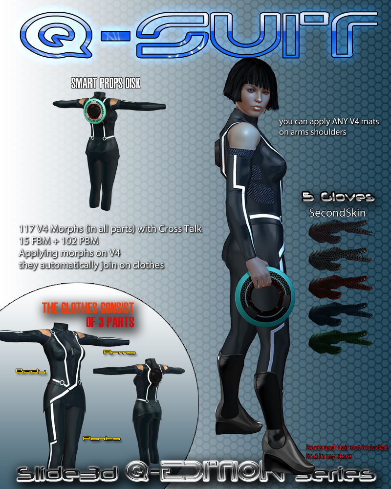 Slide3D Q Suit for V4 by N/A