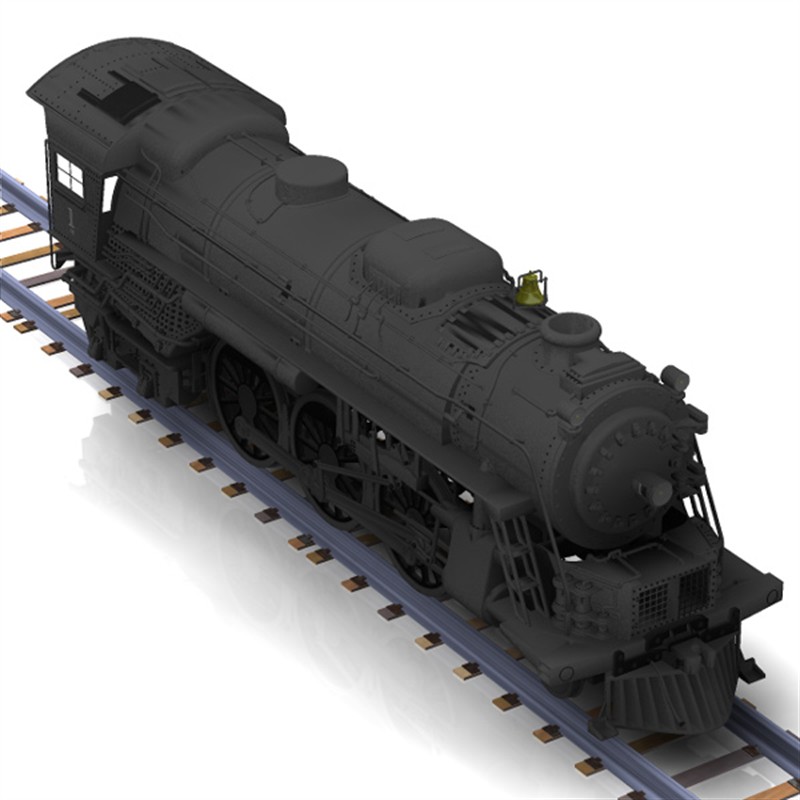 Steam Locomotive 2-6-4 (for Poser) by N/A
