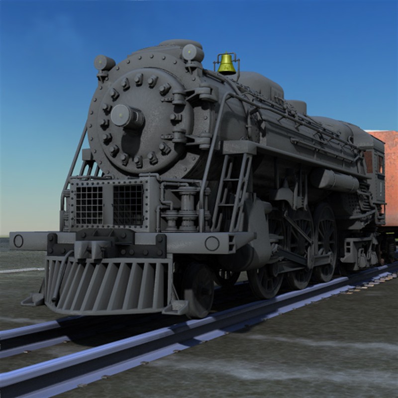 Steam Locomotive 2-6-4 (for Poser) by N/A