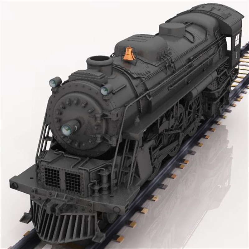 Steam Locomotive 2-6-4 (for Poser) by N/A