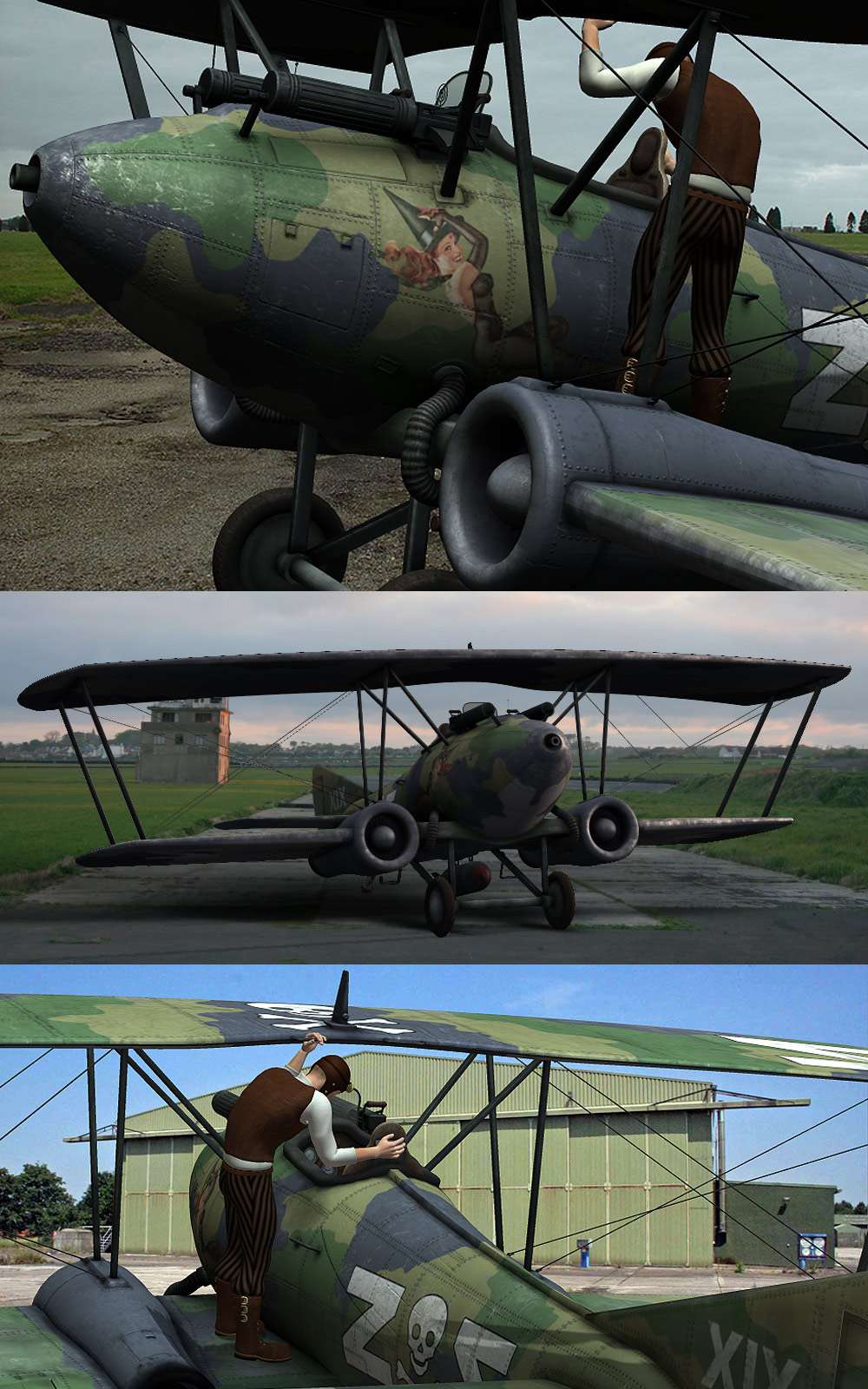 Steampunk Jet Fighter by N/A