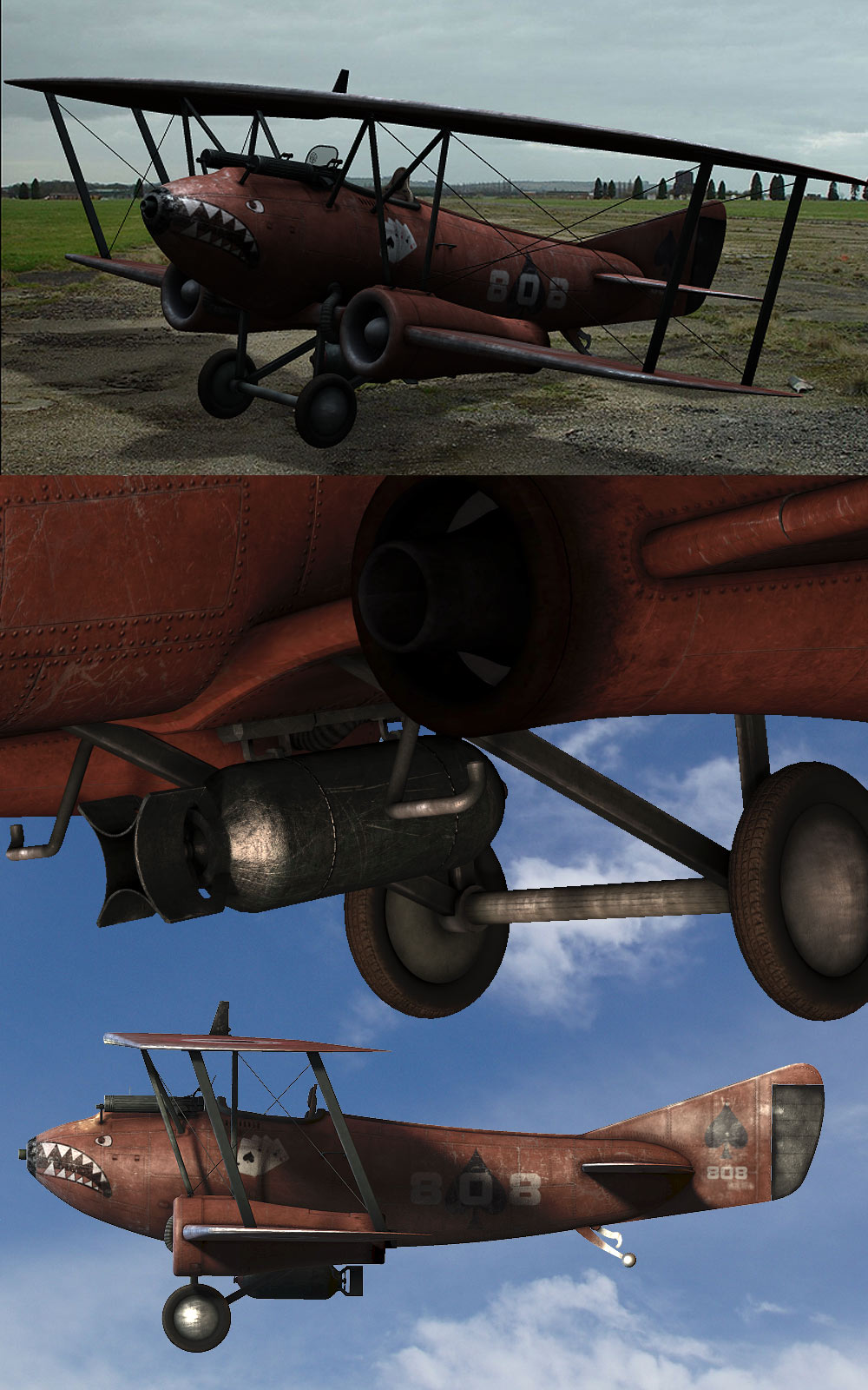Steampunk Jet Fighter by N/A