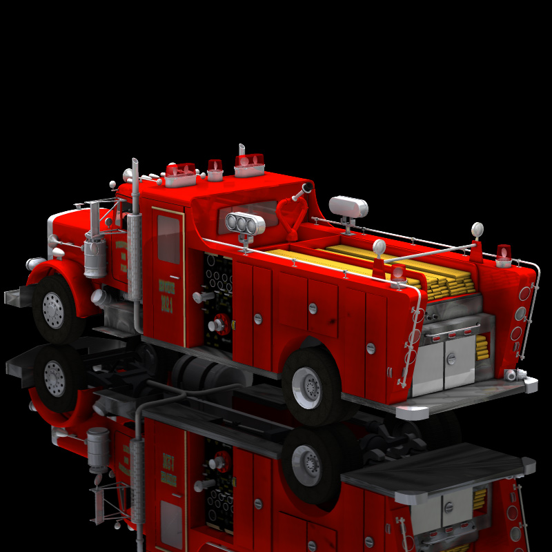 Firefight Truck (for Poser) by N/A