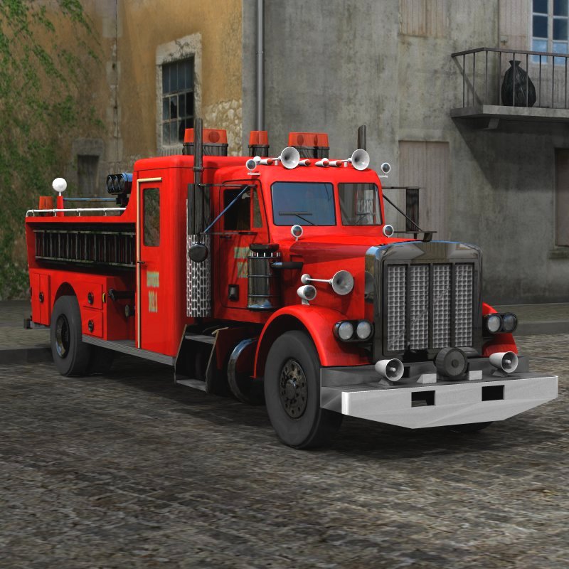 Firefight Truck (for Poser) by N/A