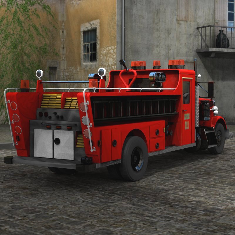 Firefight Truck (for Poser) by N/A