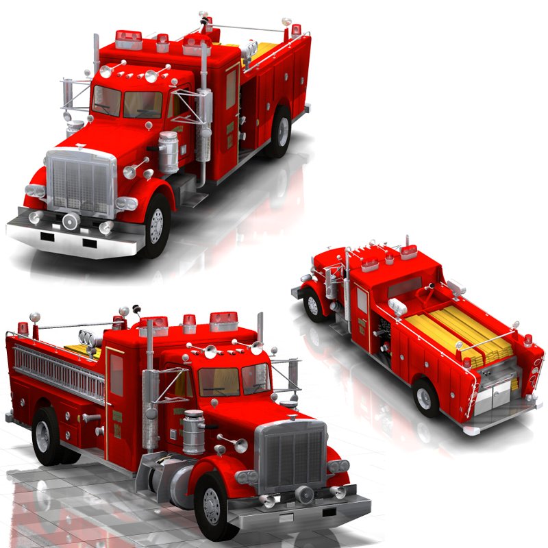 Firefight Truck (for Poser) by N/A