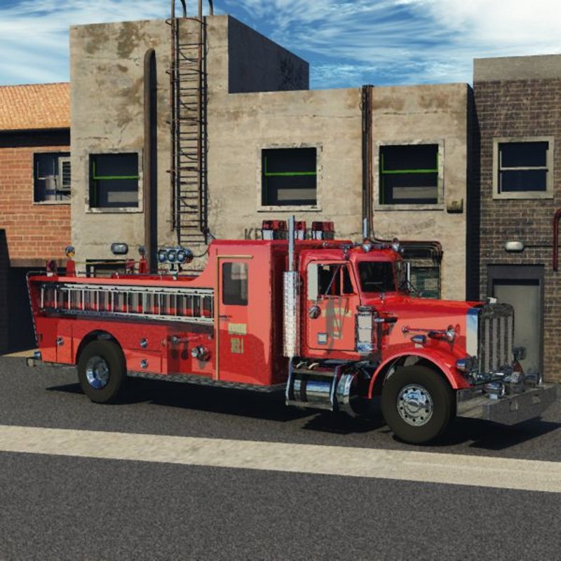 Firefight Truck (for Poser) by N/A