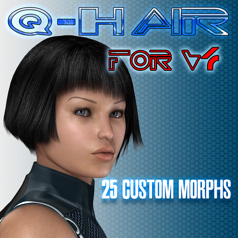 Slide3D Q Hair for V4 by N/A