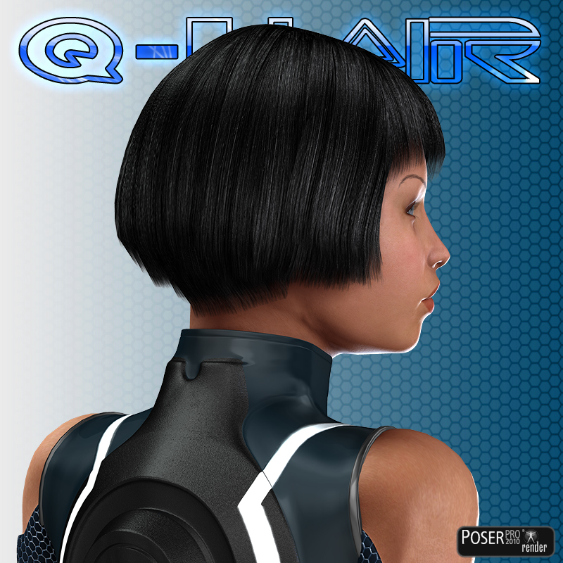Slide3D Q Hair for V4 by N/A