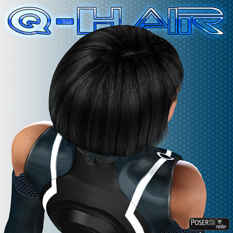 Slide3D Q Hair for V4 by N/A