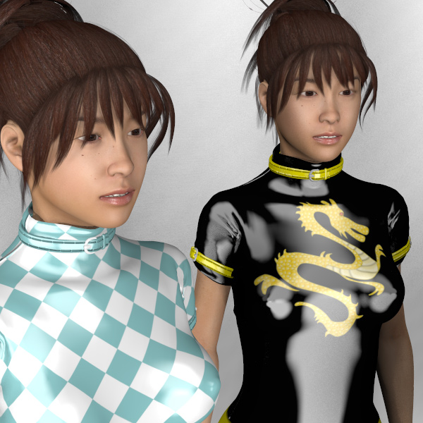 Miki3 Latex Dresses by N/A