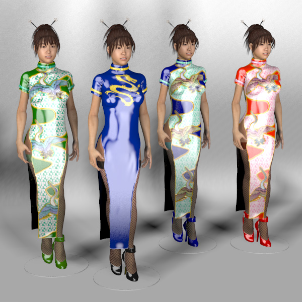 Miki3 Latex Dresses by N/A