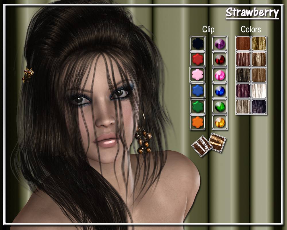 Strawberry Hair for V4 by N/A