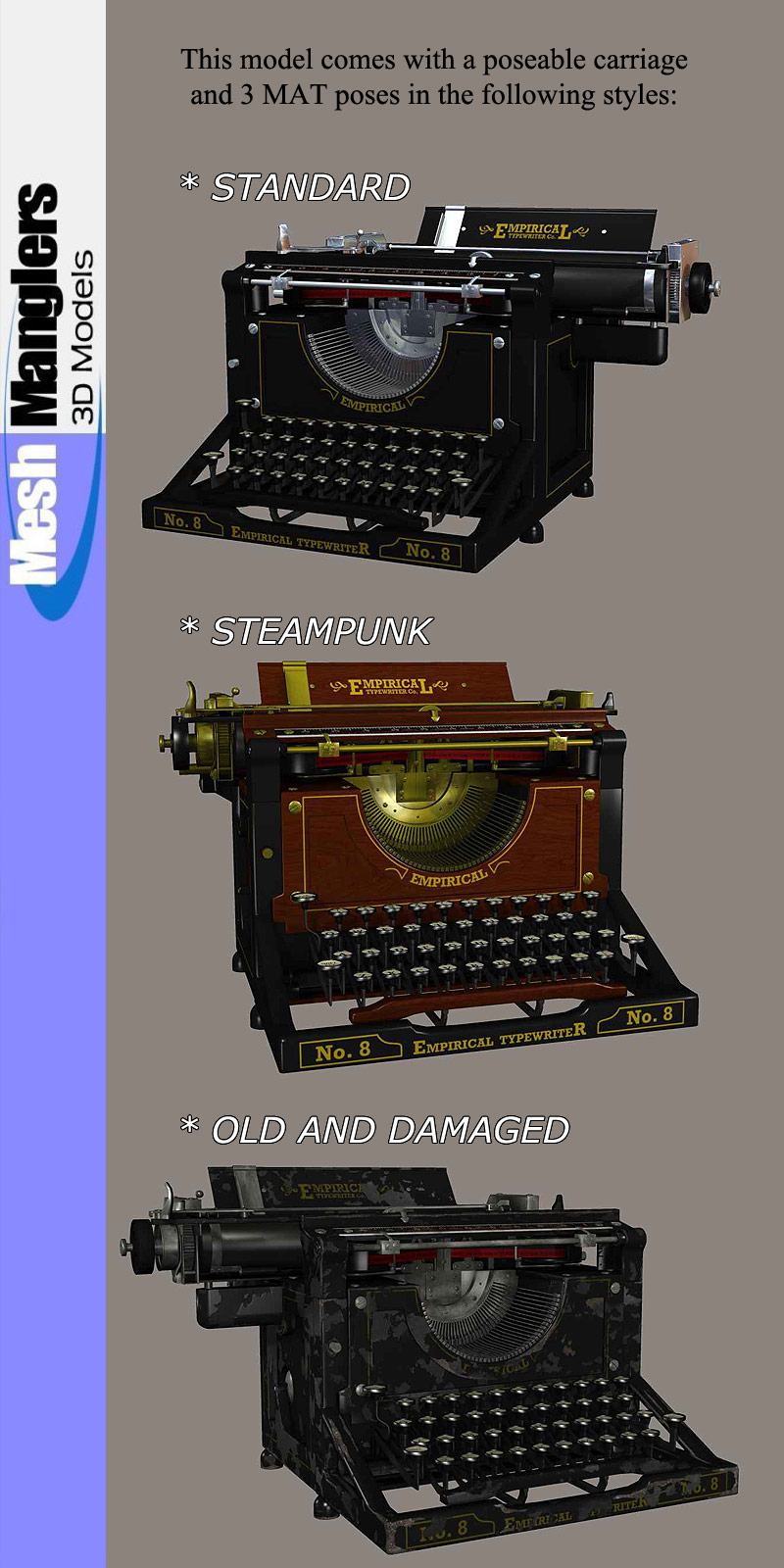 Antique Typewriter by N/A