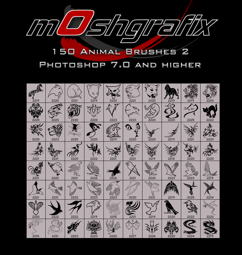150 Animal Brushes 2 by N/A