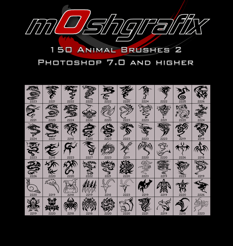 150 Animal Brushes 2 by N/A