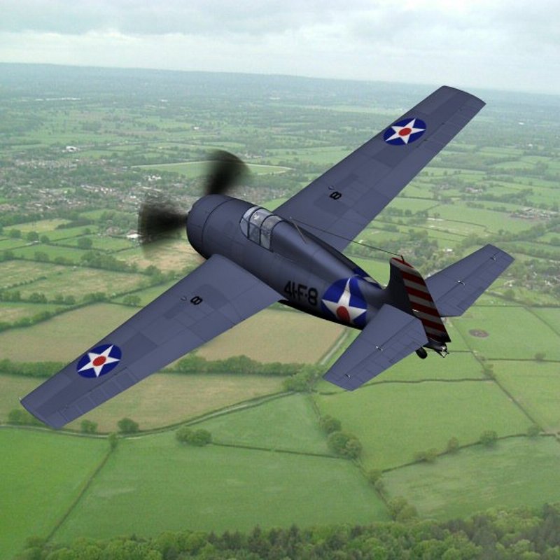Grumman F4F 4 Wildcat (for Poser) by N/A