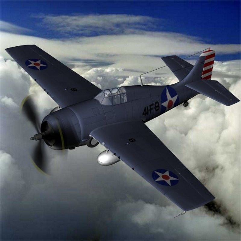 Grumman F4F 4 Wildcat (for Poser) by N/A