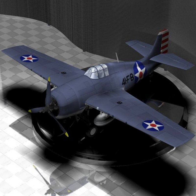 Grumman F4F 4 Wildcat (for Poser) by N/A