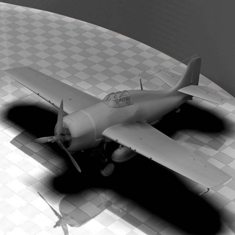 Grumman F4F 4 Wildcat (for Poser) by N/A