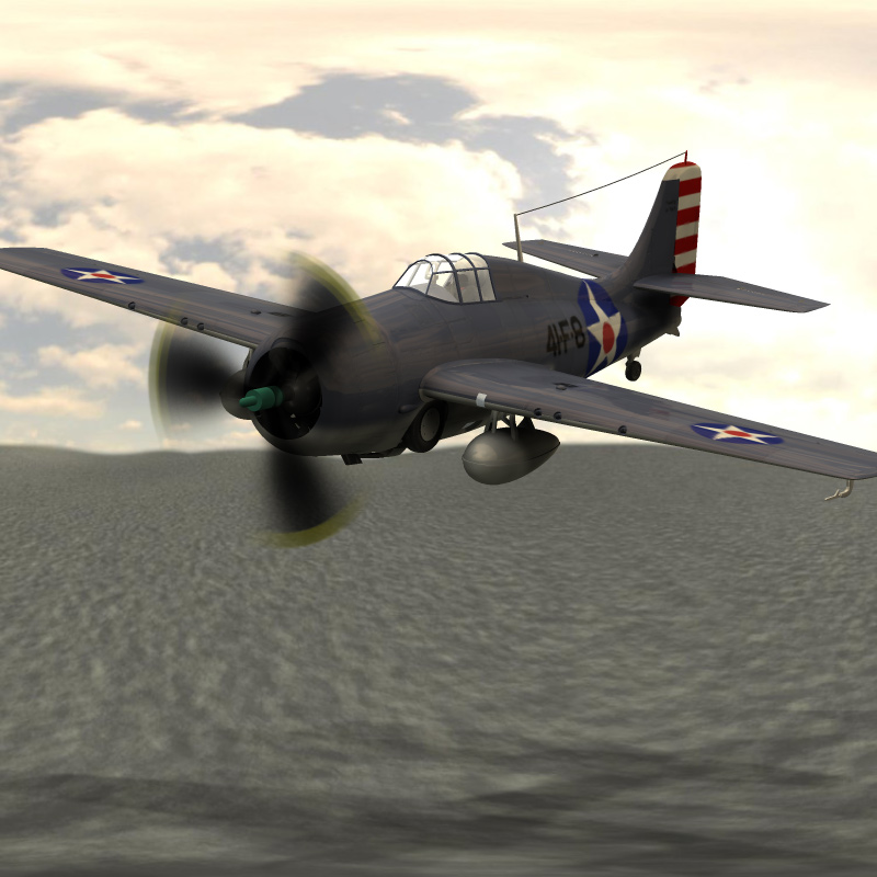 Grumman F4F 4 Wildcat (for Poser) by N/A
