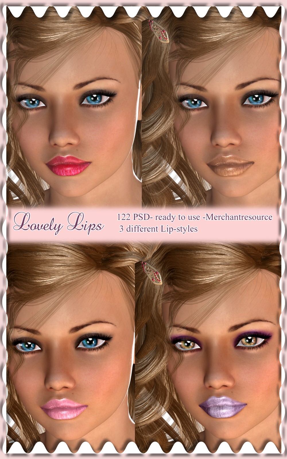 Lovely: Lips MerchantResource Premade 122 PSD by N/A