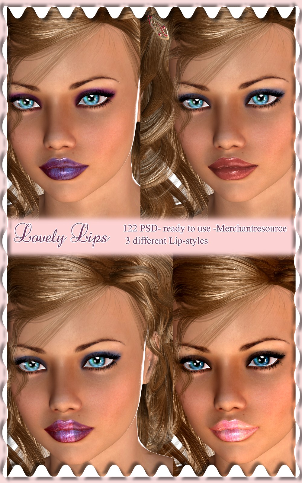 Lovely: Lips MerchantResource Premade 122 PSD by N/A