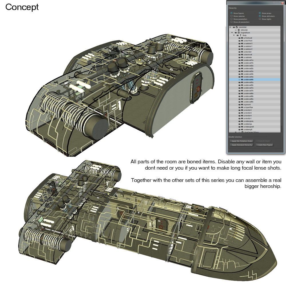HeroShip Engine Room by 3-D-C by N/A