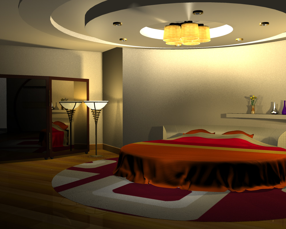 Round bedroom by N/A
