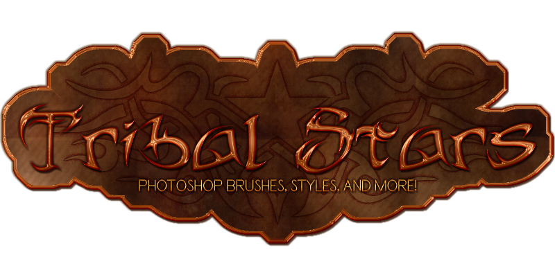 Pd-Tribal Stars Photoshop Brushes + Styles by N/A