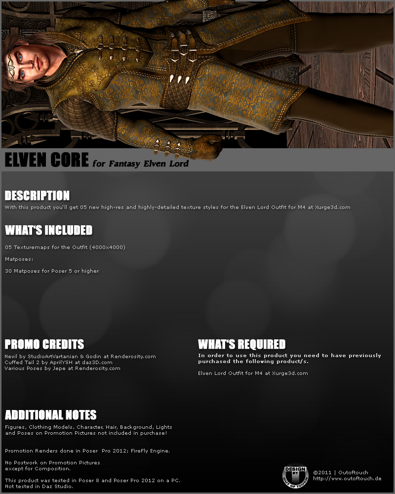 ELVEN CORE for Fantasy Elven Lord Outfit for M4 by Xurge 3D by N/A