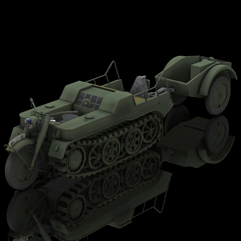 SDKFZ 2 Kleines Kettenkraftrad (for Poser) by N/A
