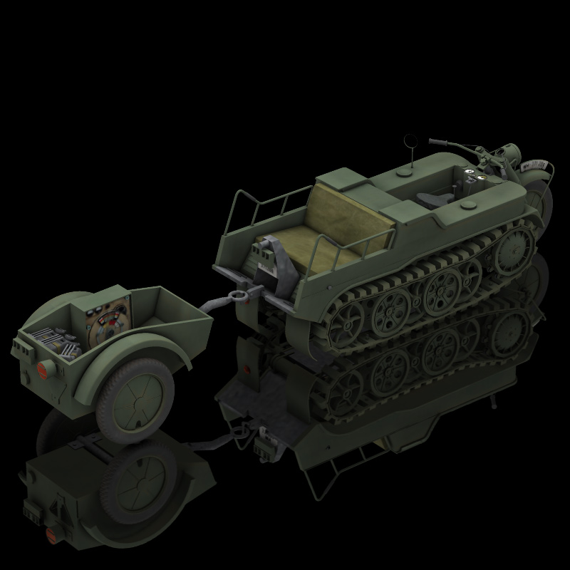 SDKFZ 2 Kleines Kettenkraftrad (for Poser) by N/A