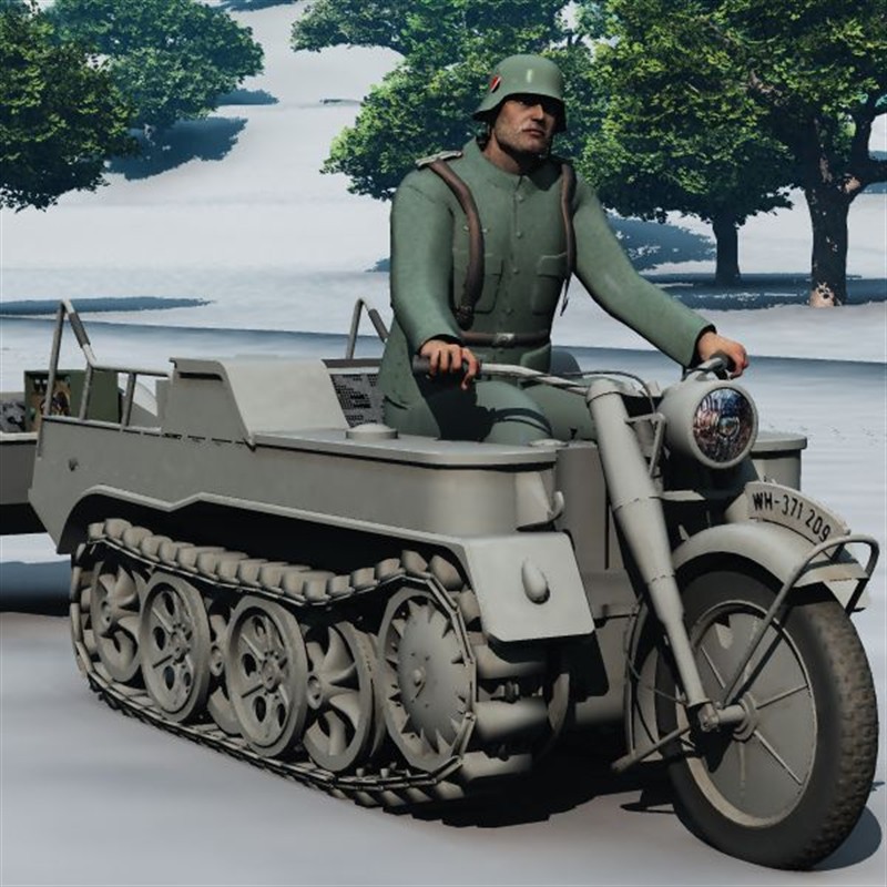 SDKFZ 2 Kleines Kettenkraftrad (for Poser) by N/A