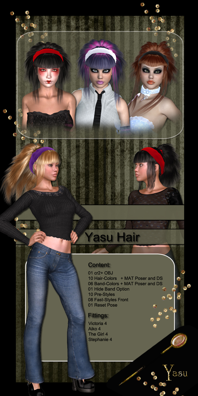 Yasu Hair for V4 by N/A