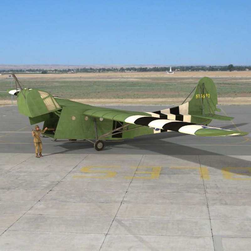US Assault Glider CG 4A Hadrian (for Poser) by N/A