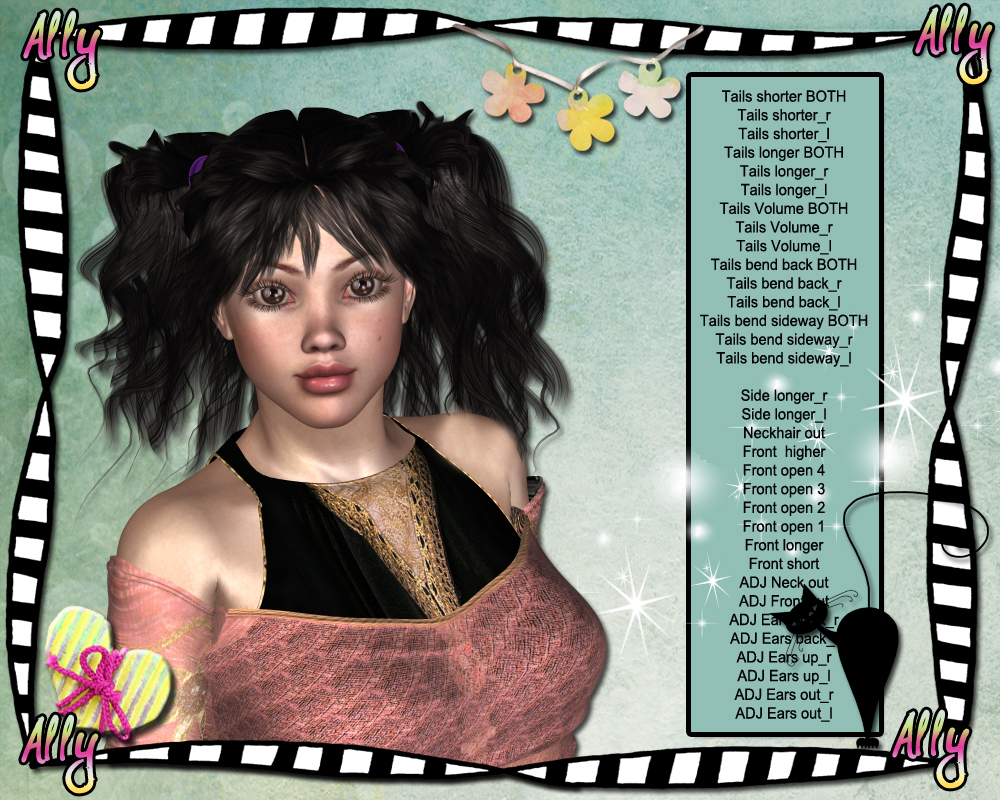 Ally Hair for V4 by N/A